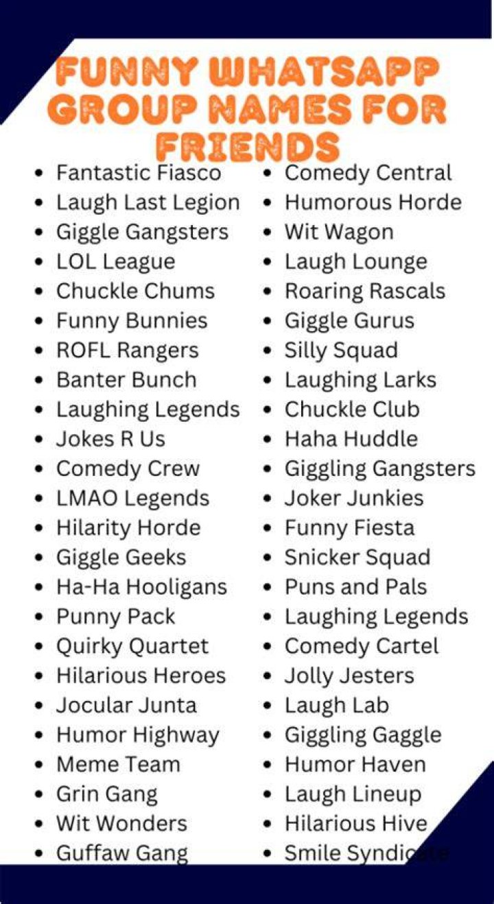 100+ Cool & Funny WhatsApp Group Names List [Updated 2021] Trendy