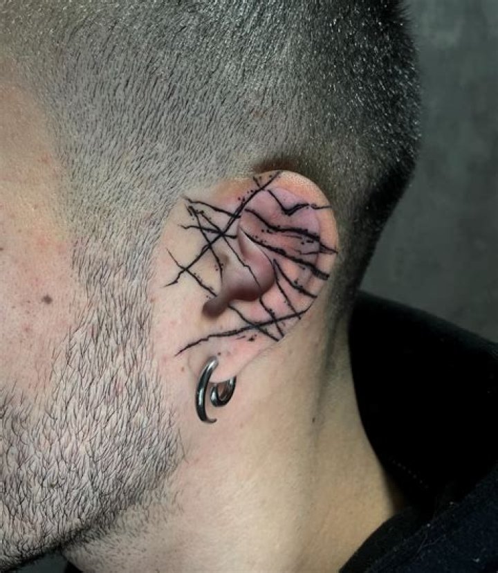 100 Ear Tattoos For Men Inner And Outer Design Ideas