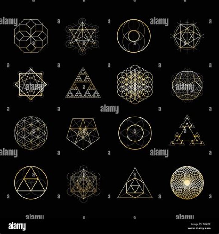 100 Sacred Geometry Symbols CustomDesigned Illustrations Creative