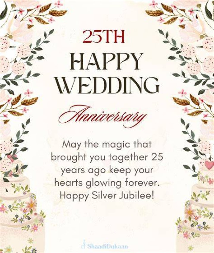 25th Wedding Anniversary Wishes For Friends