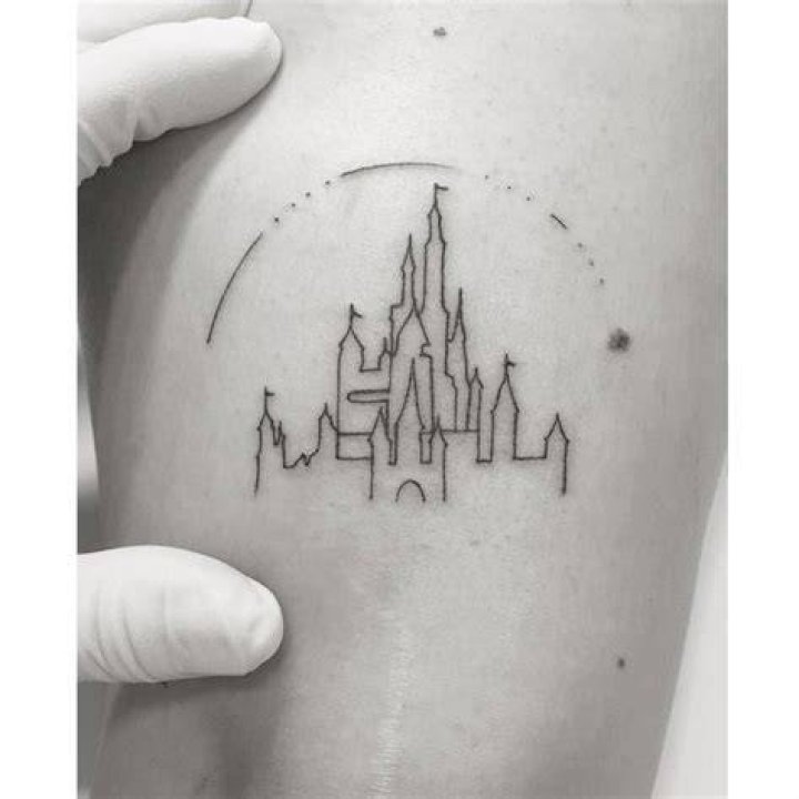 33 Exquisite Disney Castle Tattoo Designs TattooBlend