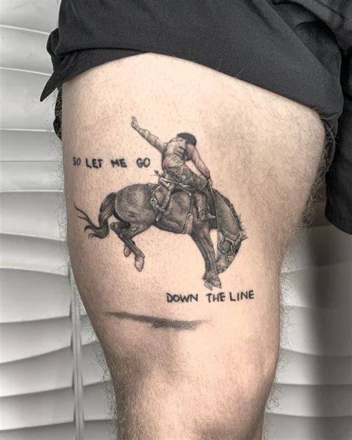 40 Rodeo Tattoo Designs For Men Bucking Bronco Ink Ideas