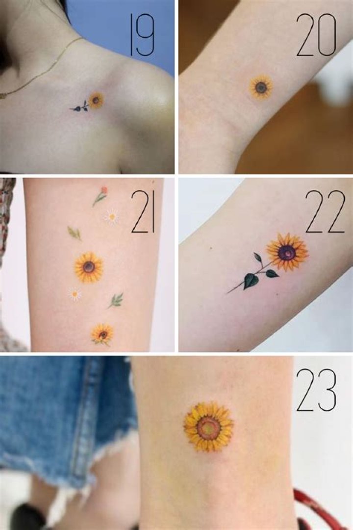 50+ Small Sunflower Tattoo Ideas