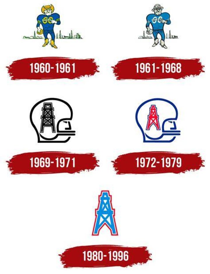 A History Of The Houston Oilers Franchise Through Its Evolution Of Logos