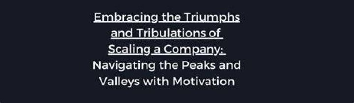 A Journey Of Triumphs And Tribulations