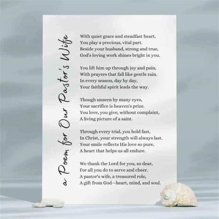 A Pastor's Wife's Heart: A Poem Of Gratitude