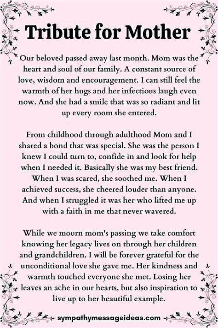 A Tribute To Mother