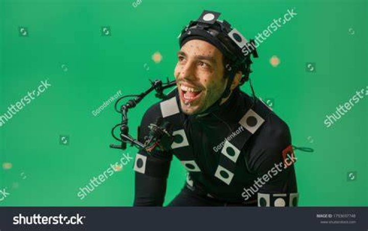 Actor Wearing Motion Caption Suit and Head Rig acts as an Animal or a