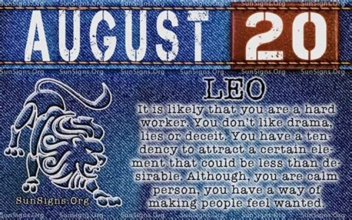 August 20 Birthday Horoscope Personality Sun Signs Birthday