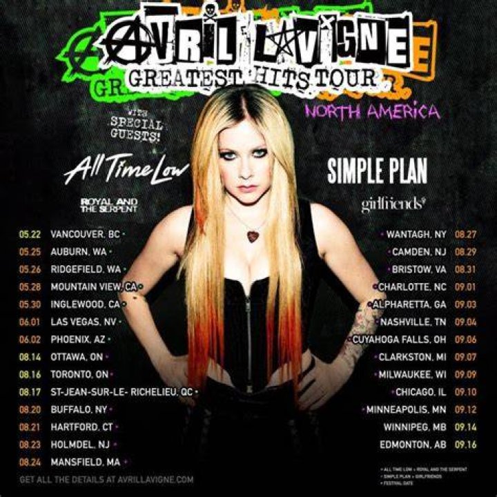 Avril Lavigne Shares Details For Her Greatest Hits Tour &mdash; Tickets