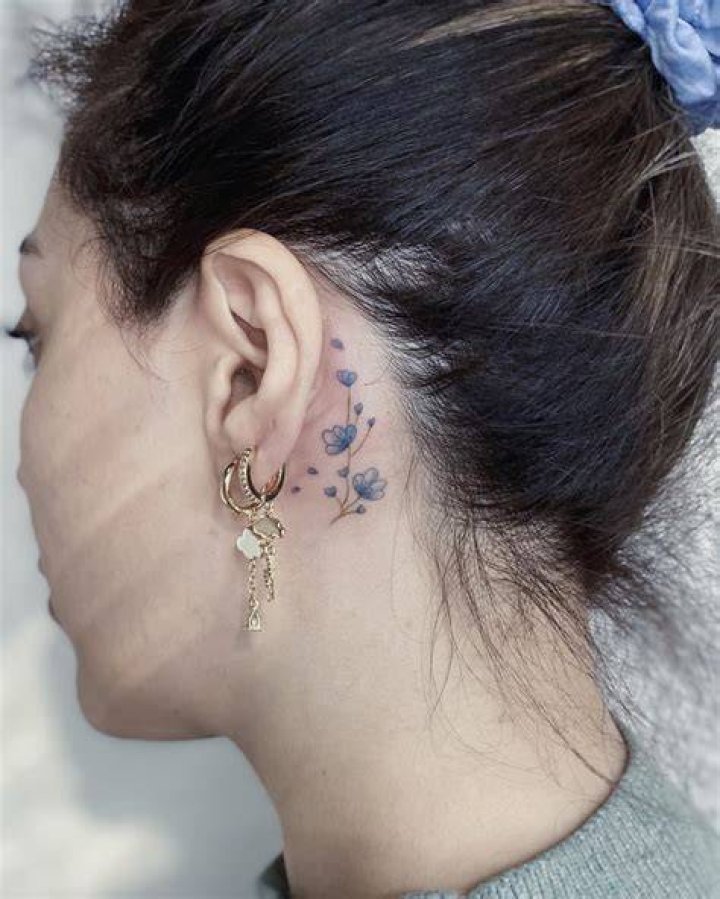 Behind the Ear Tattoo 70 Different Ideas to Get Inspired eartattoos 