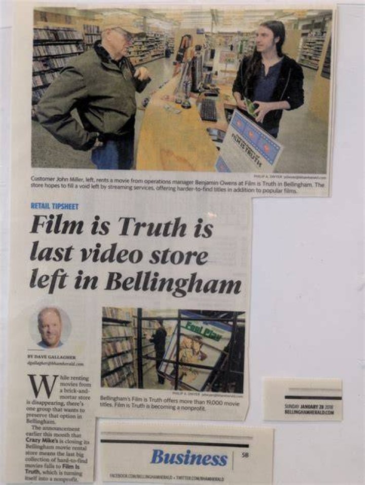 Bellingham&rsquo;s Film is Truth video store is closing April 19 Bellingham