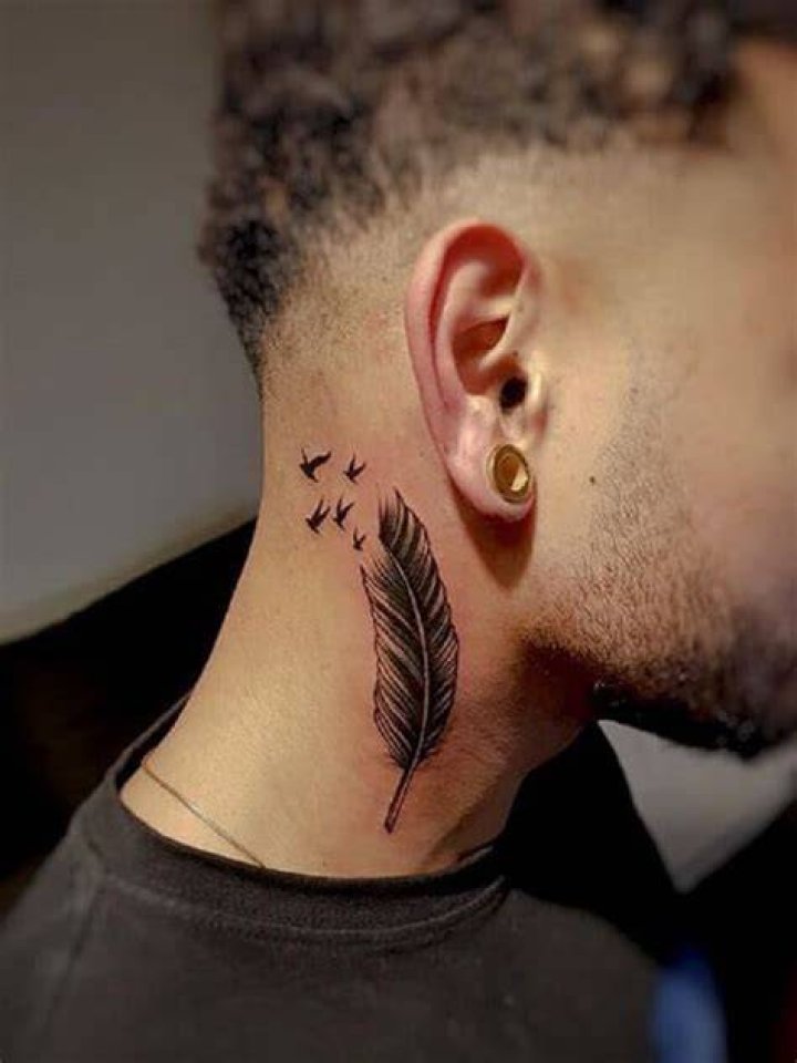 Best Simple Side Neck Tattoos For Men