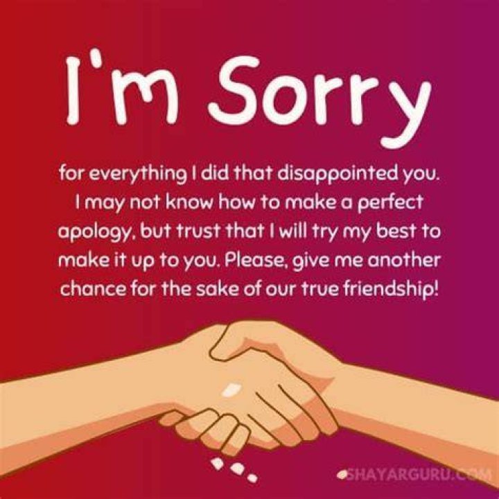 Best Sorry Message For Friend