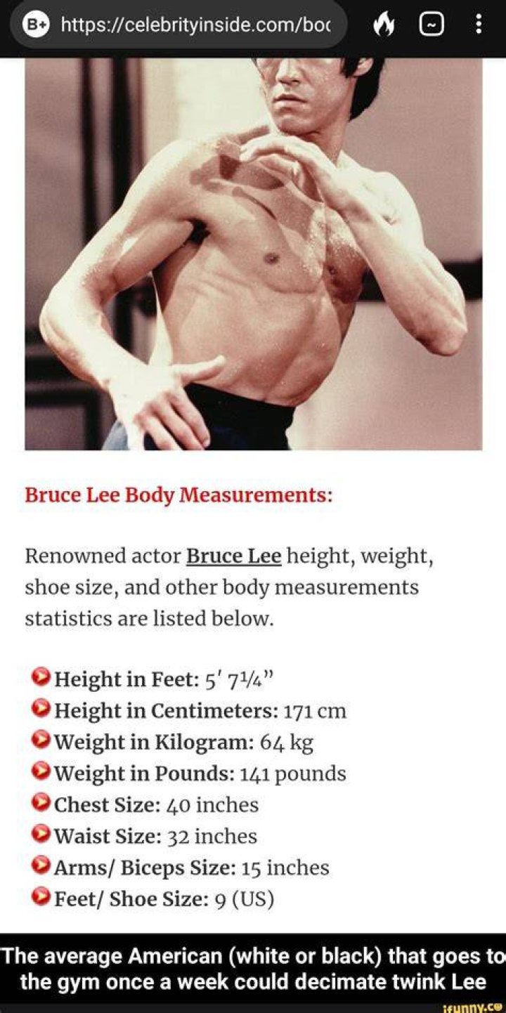Bruce Lee's Height And Weight: A Comprehensive Guide