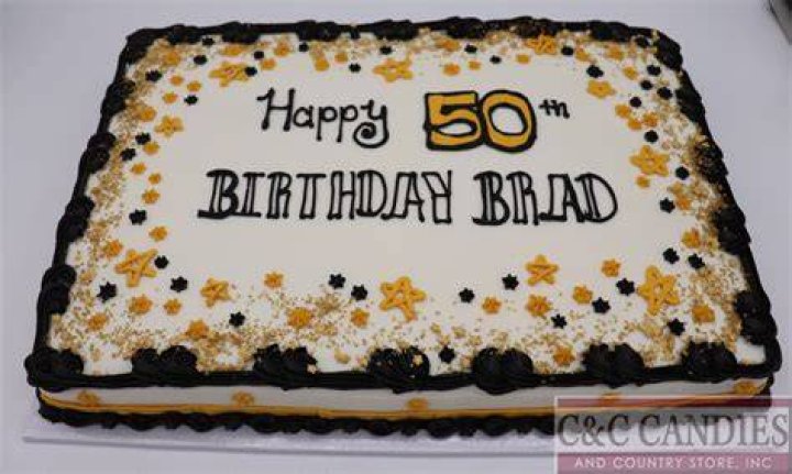 Classic Black & Gold Sheet Cake C&C Candies