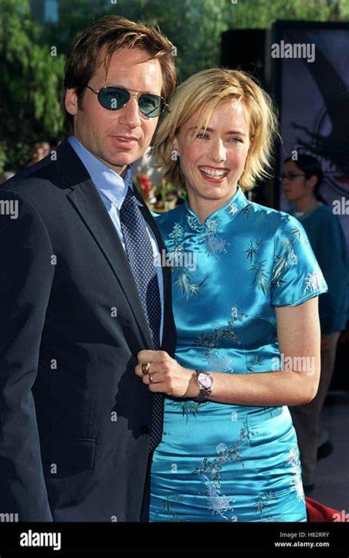David duchovny tea leoni actors married los hires stock photography