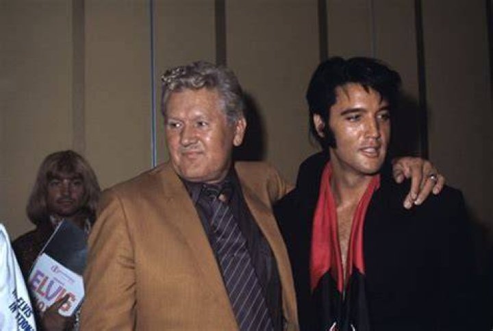 Elvis with his Dad.....(Vernon ) 1969 Las Vegas Press Conference