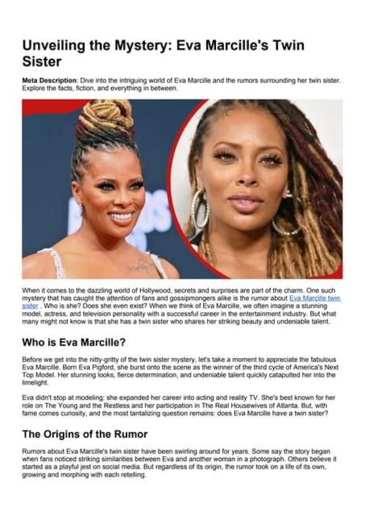 Eva Marcille's Illness: Unraveling The Mystery