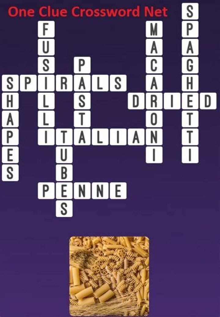 Filled pasta tubes Crossword Clue Puzzle Page