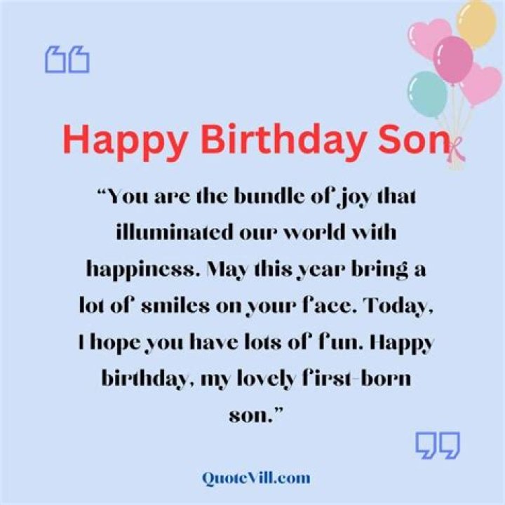 First Birthday Wishes To Son