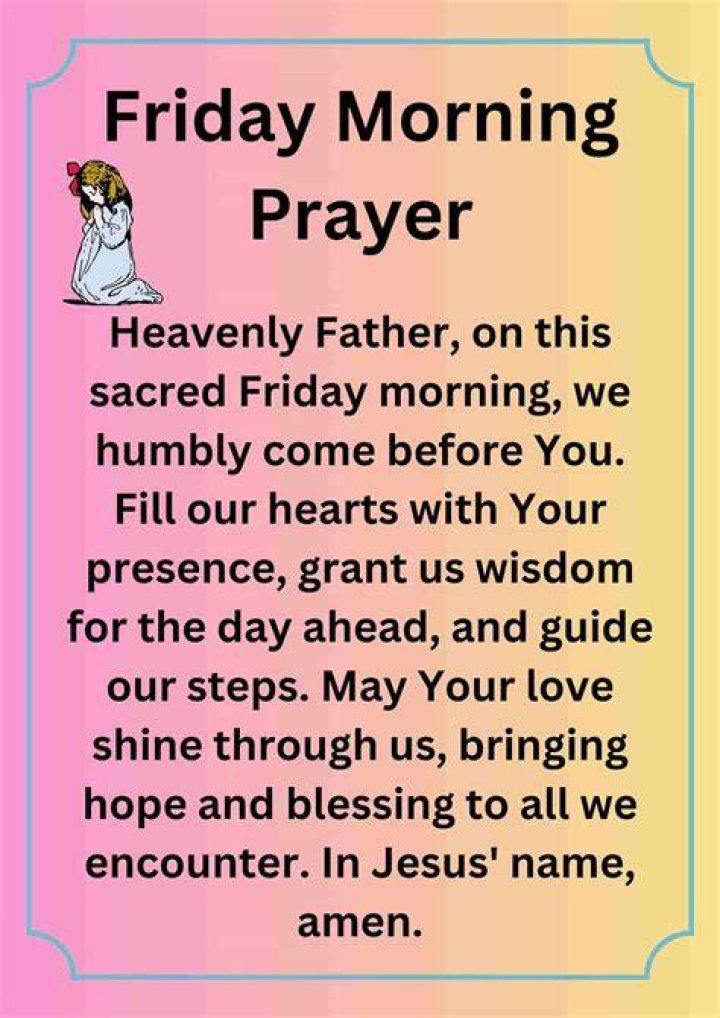 Friday Prayer For My Love