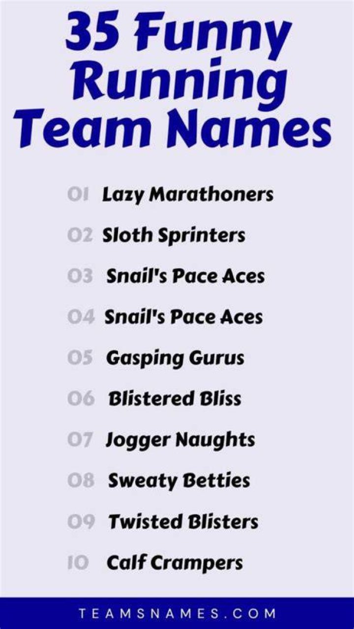 Funny Running Club Names