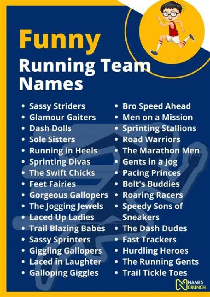 Funny Running Race Team Names