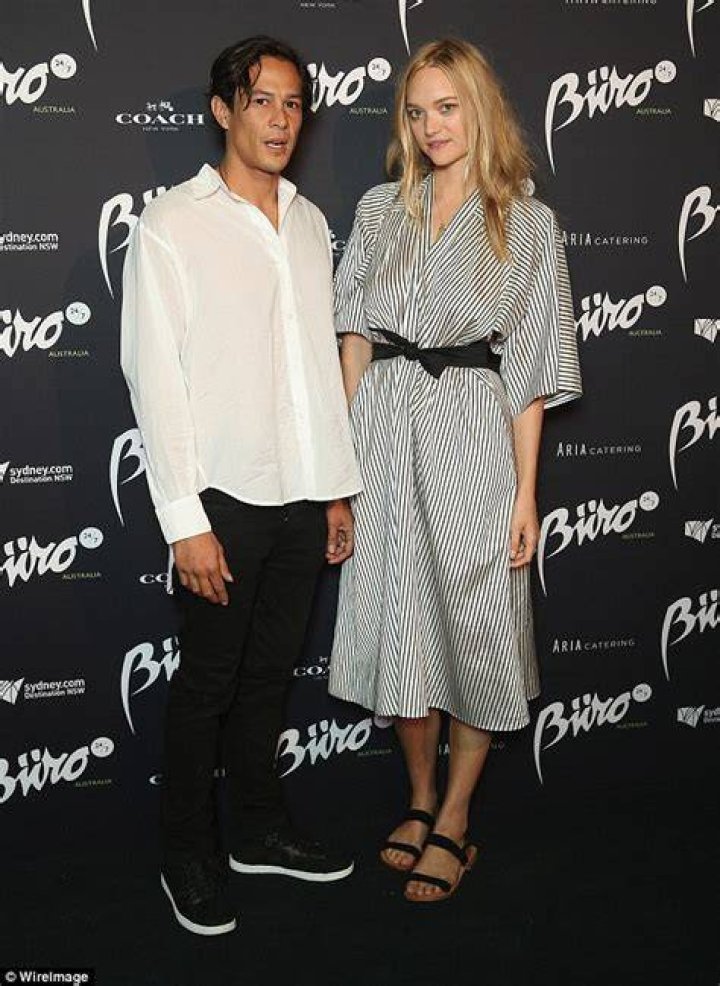 Gemma Ward with her partner David Letts at Sydney Fashion Week Daily