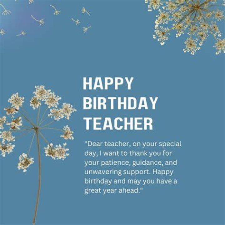 Happy Birthday Wishes For Teacher