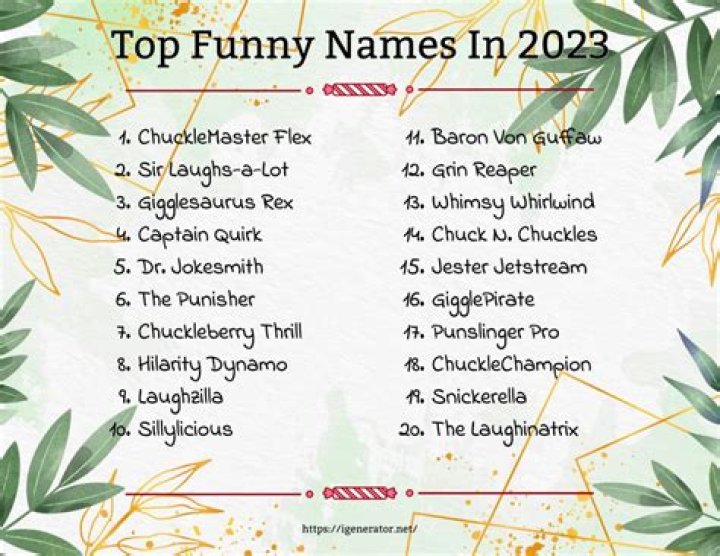 Hilarious Made Up Names