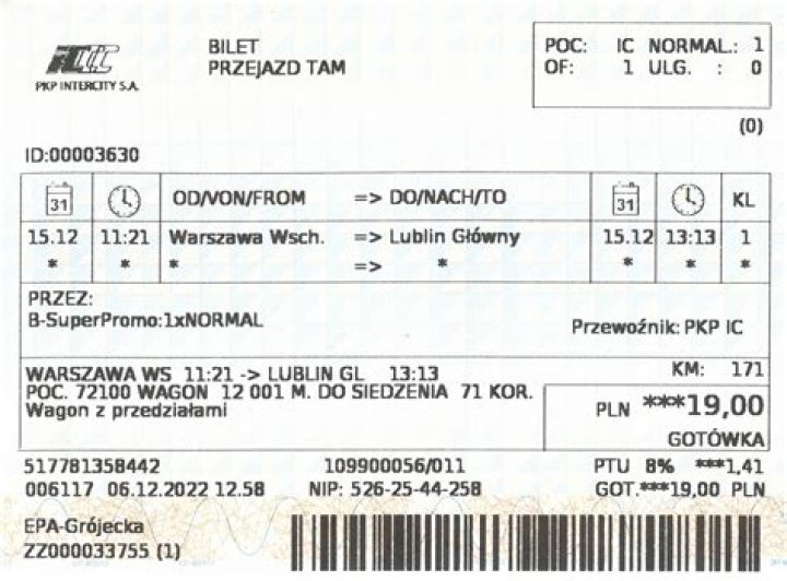 Koniec z drukarkami igłowymi w PKP Intercity. Przewoźnik wymienił