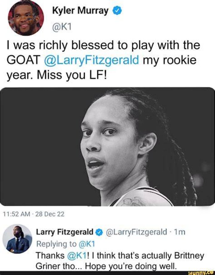 Kyler Murray's Tweet About Larry Fitzgerald Unveiled