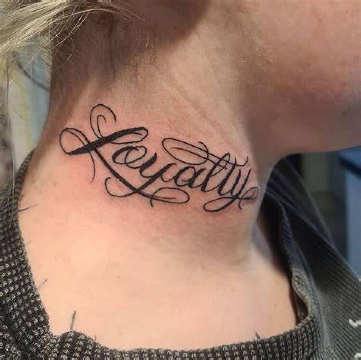 Loyalty Neck Tattoo Female