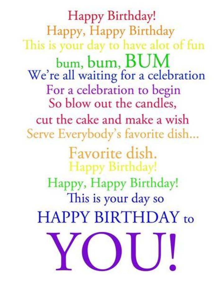 Lyrics Funny Happy Birthday Song