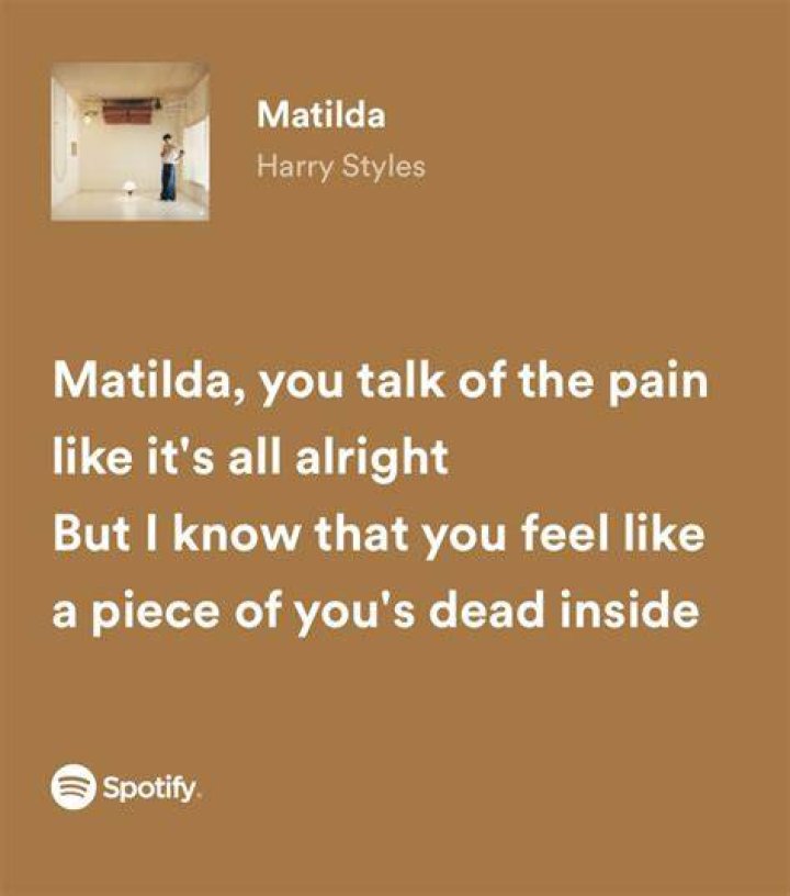 LYRICS: Harry Styles Matilda
