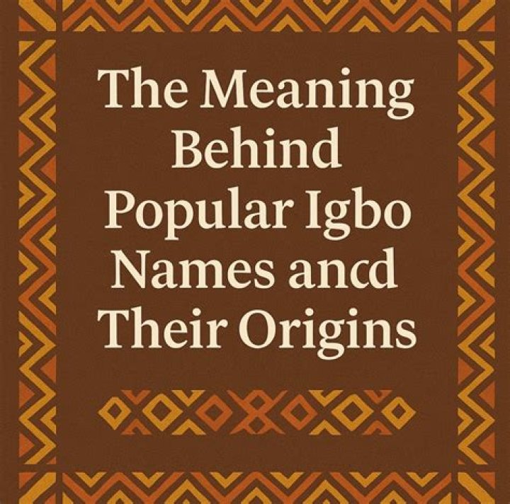 Meaning Of Igbo Names