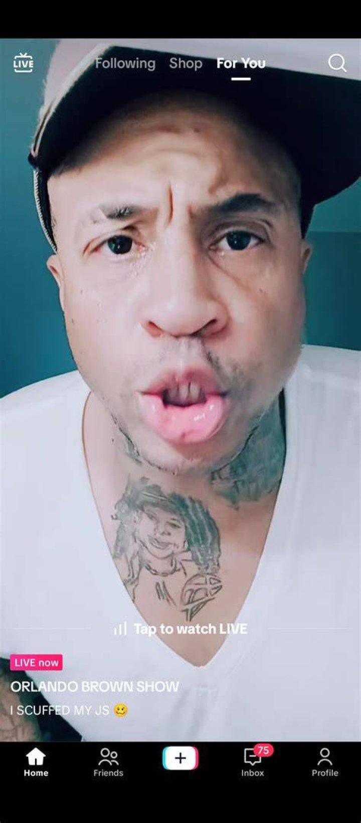 Orlando Brown posts an Instagram pic and laughs of allegations of