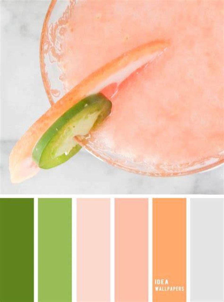 Peach + green + grey color inspiration, Color schemes Green color