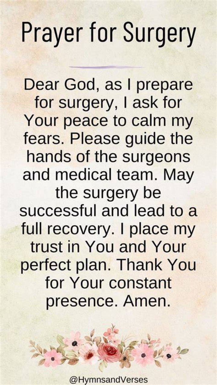 Prayer Before Surgery Quotes for A Friend