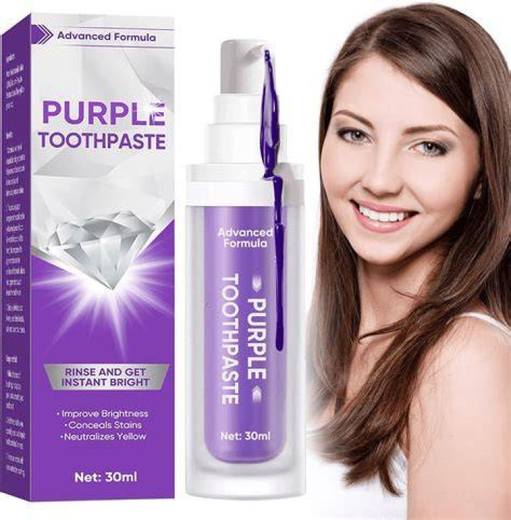 Purple Toothpaste for Teeth Whitening Colour Corrector