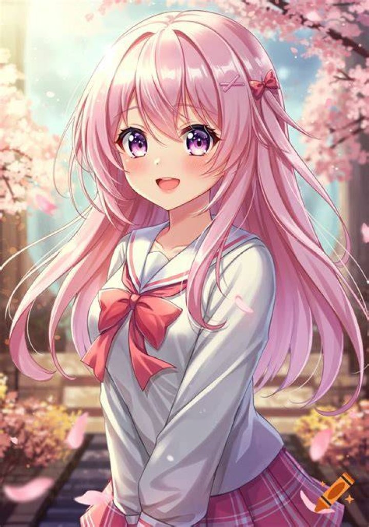Realistic anime girl wearing pink spiderman suit