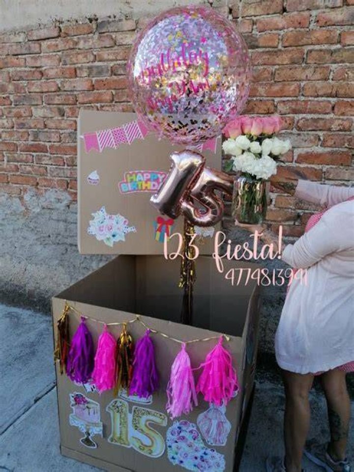 Regalo sorpresa de quincea&ntilde;os, ideas para tu XV a&ntilde;os, globos