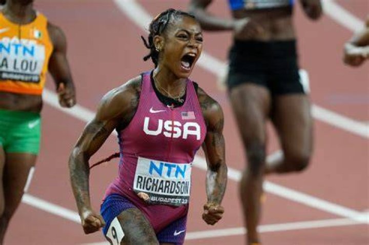 Sha&rsquo;Carri Richardson claims gold in 100m at World Athletics