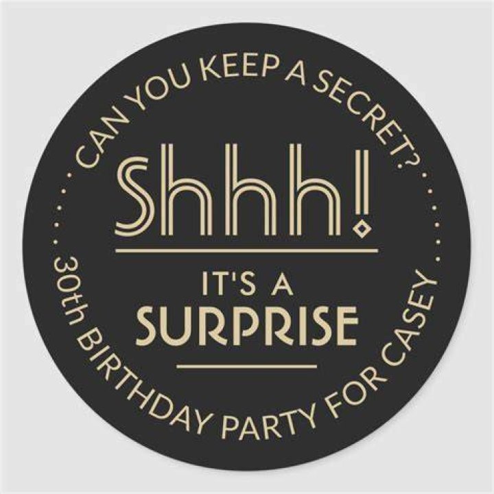 Shhh a birthday surprise Birthday surprise party, Birthday surprise