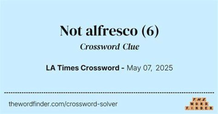 Some alfresco dates Crossword Clue LA Times