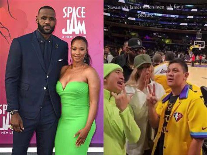 Take notes women LeBron James wife Savannah James refusing pictures with male fans whil |