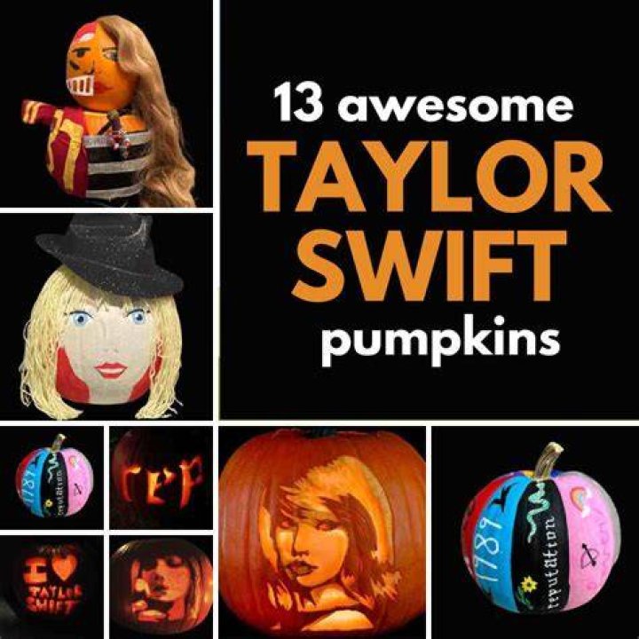 Taylor Swift Photos Pumpkins Carved to Look Like Rock Stars