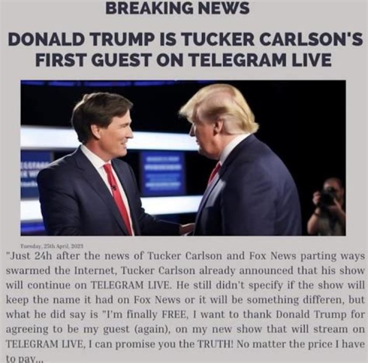 Telegram post translating Tucker Carlson on biolabs 3/15/22 Media
