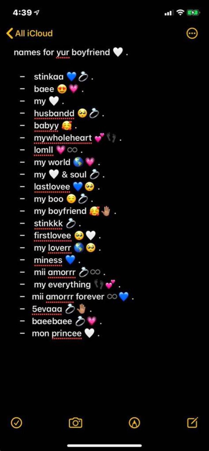titles for yur boyfriend 🥰 . in 2020 Cute boyfriend nicknames, Cute